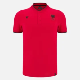 Albanien Nationalmannschaft FSHF 2026/27 Erwachsenen-Reise-Poloshirt in Rot