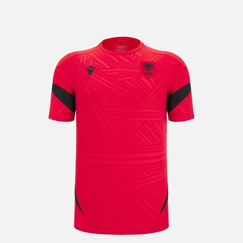 Albanien Nationalmannschaft FSHF 2026/27 Junior-Trainingshemd in Rot Albanien Nationalmannschaft FSHF 2026/27 Junior-Trainingshemd in Rot