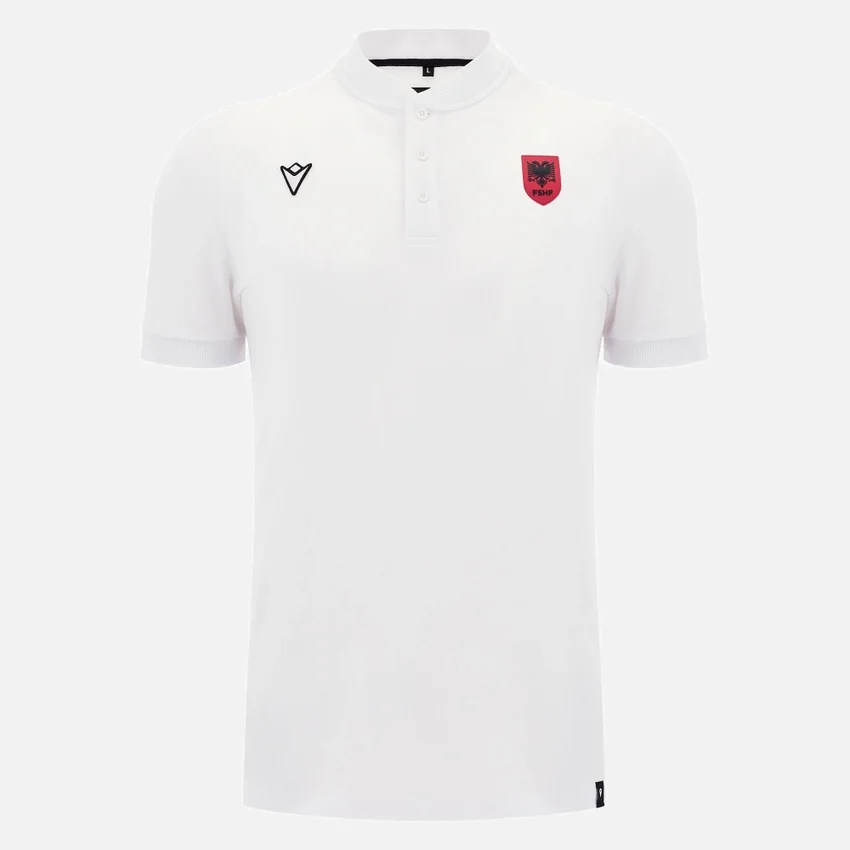 Albanien Nationalmannschaft FSHF 2026/27 Weißes Poloshirt für Erwachsene Albanien Nationalmannschaft FSHF 2026/27 Weißes Poloshirt für Erwachsene
