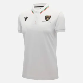 Automobili Lamborghini Squadra Corse Damen-Poloshirt in Weiß