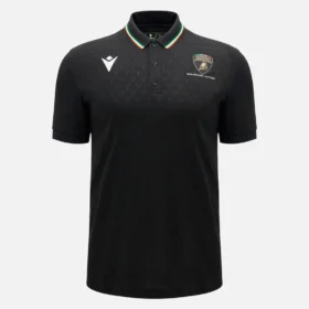 Automobili Lamborghini Squadra Corse Herren-Poloshirt in Schwarz