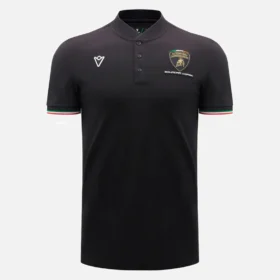Automobili Lamborghini Squadra Corse Herren-Poloshirt in Schwarz