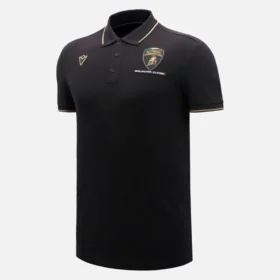 Automobili Lamborghini Squadra Corse Herren-Poloshirt in Schwarz