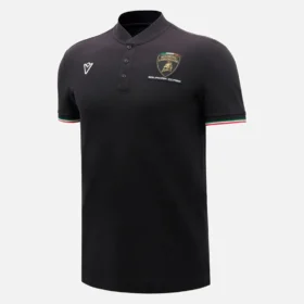 Automobili Lamborghini Squadra Corse Herren-Poloshirt in Schwarz