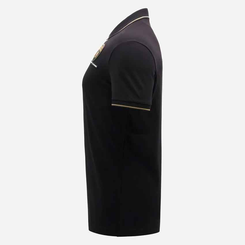 Automobili Lamborghini Squadra Corse Herren-Poloshirt in Schwarz Automobili Lamborghini Squadra Corse Herren-Poloshirt in Schwarz