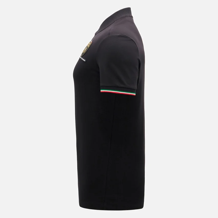 Automobili Lamborghini Squadra Corse Herren-Poloshirt in Schwarz Automobili Lamborghini Squadra Corse Herren-Poloshirt in Schwarz