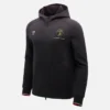 Automobili Lamborghini Squadra Corse Herren-Sweatshirt in Schwarz mit Dreifarb-Motiv und durchgehendem Reißverschluss