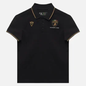 Automobili Lamborghini Squadra Corse Kinder-Poloshirt in Schwarz