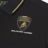 Automobili Lamborghini Squadra Corse Kinder-Poloshirt in Schwarz