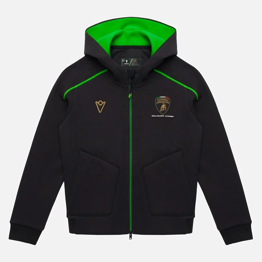 Automobili Lamborghini Squadra Corse Kinder-Sweatshirt mit durchgehendem Reißverschluss Automobili Lamborghini Squadra Corse Kinder-Sweatshirt mit durchgehendem Reißverschluss