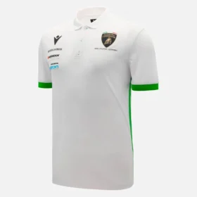 Automobili Lamborghini Squadra Corse Weißes Herren-Poloshirt