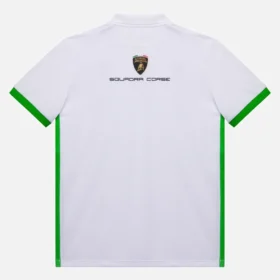 Automobili Lamborghini Squadra Corse Weißes Kinder-Poloshirt
