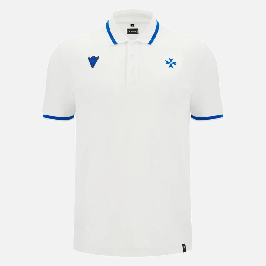 Auxerre 2025/26 Athleisure Weißes Reise-Poloshirt für Erwachsene Auxerre 2025/26 Athleisure Weißes Reise-Poloshirt für Erwachsene