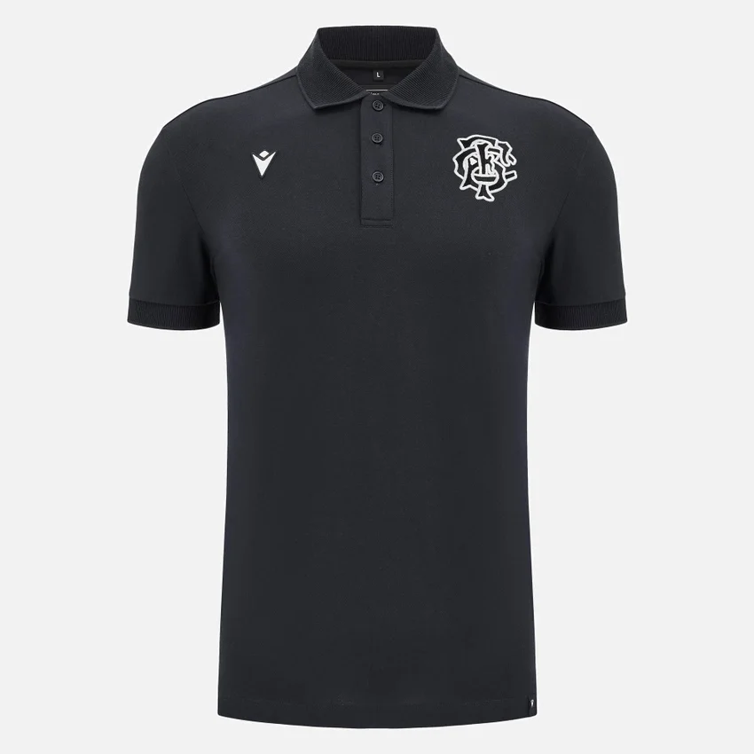 Barbarians 2025/26 Schwarzes Poloshirt für die Reise Barbarians 2025/26 Schwarzes Poloshirt für die Reise