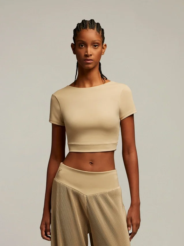 Emily Lycra-Cropped-Top-Oberteil Emily Lycra-Cropped-Top-Oberteil