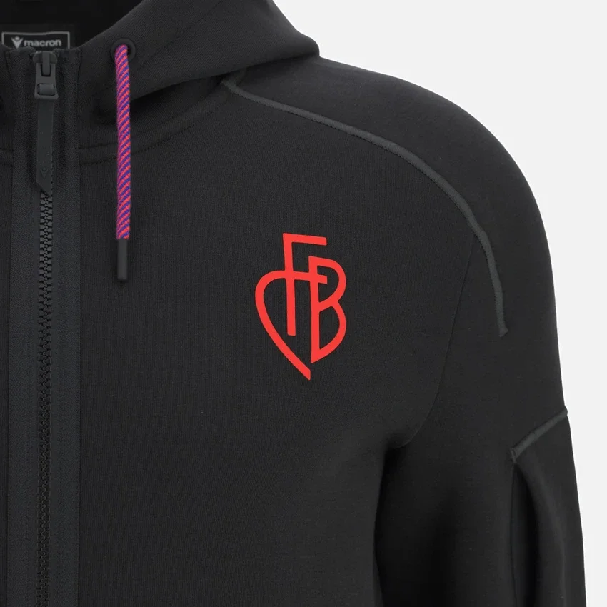 FC Basel 2025/26 Athleisure Kapuzen-Sweatshirt aus Baumwolle mit durchgehendem Reißverschluss für Erwachsene FC Basel 2025/26 Athleisure Kapuzen-Sweatshirt aus Baumwolle mit durchgehendem Reißverschluss für Erwachsene