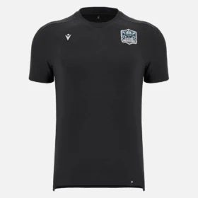 Glasgow Warriors 2025/26 Schwarzes Baumwoll-T-Shirt