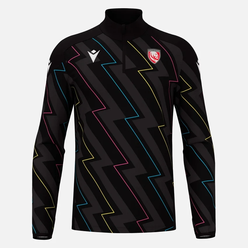 Gloucester Rugby 2025/26 Warm-up-Oberteil mit 1/4-Reißverschluss Gloucester Rugby 2025/26 Warm-up-Oberteil mit 1/4-Reißverschluss