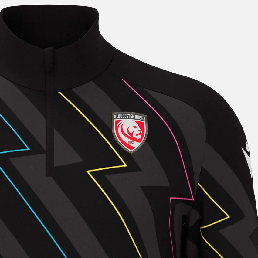 Gloucester Rugby 2025/26 Warm-up-Oberteil mit 1/4-Reißverschluss Gloucester Rugby 2025/26 Warm-up-Oberteil mit 1/4-Reißverschluss