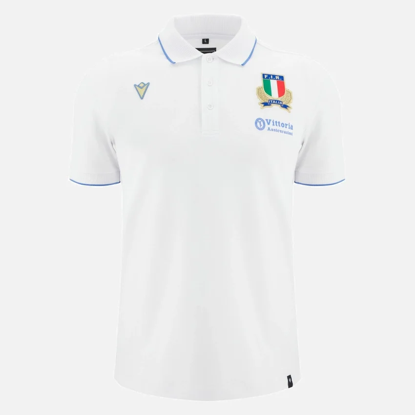 Italia Rugby 2025/26 Athleisure-Baumwoll-Poloshirt für Erwachsene Italia Rugby 2025/26 Athleisure-Baumwoll-Poloshirt für Erwachsene