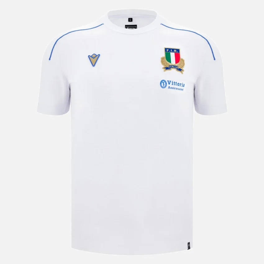 Italia Rugby 2025/26 Athleisure Baumwoll-T-Shirt für Erwachsene Italia Rugby 2025/26 Athleisure Baumwoll-T-Shirt für Erwachsene