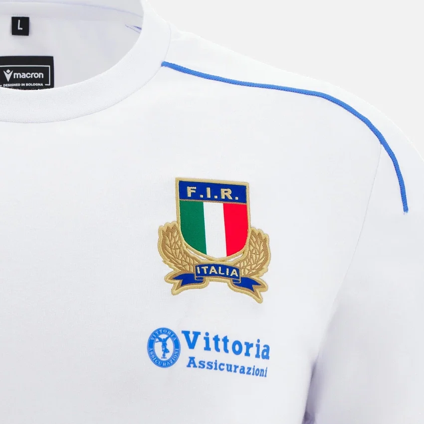 Italia Rugby 2025/26 Athleisure Baumwoll-T-Shirt für Erwachsene Italia Rugby 2025/26 Athleisure Baumwoll-T-Shirt für Erwachsene