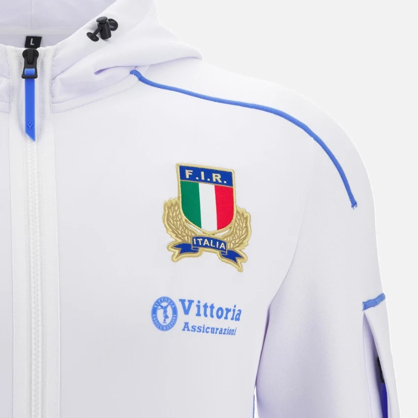 Italia Rugby 2025/26 Athleisure Sweatshirt mit durchgehendem Reißverschluss für Erwachsene Italia Rugby 2025/26 Athleisure Sweatshirt mit durchgehendem Reißverschluss für Erwachsene