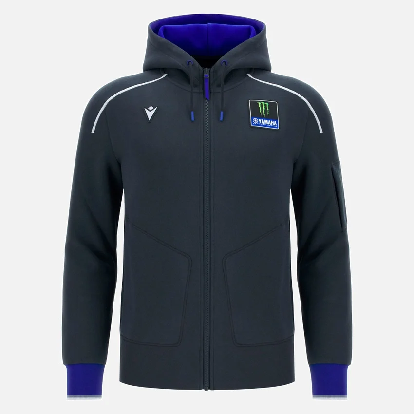 Monster Energy Yamaha MotoGP 2026 Herren-Replica-Sweatshirt mit durchgehendem Reißverschluss Monster Energy Yamaha MotoGP 2026 Herren-Replica-Sweatshirt mit durchgehendem Reißverschluss