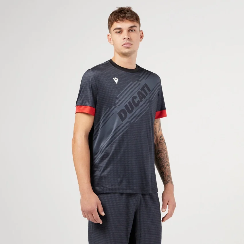 Schwarzes Padel-Hemd Macron X Ducati Schwarzes Padel-Hemd Macron X Ducati