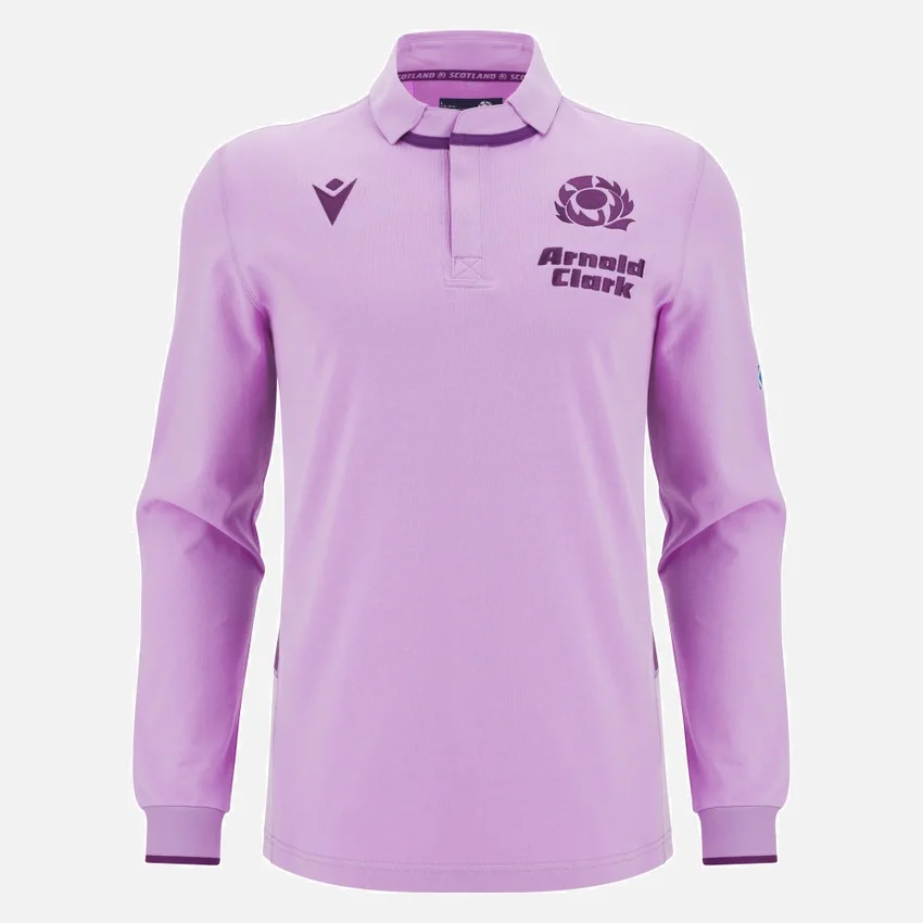 Scottish Rugby 2025/26 Auswärts-Langarmshirt mit Ärmlingen aus Baumwolle Scottish Rugby 2025/26 Auswärts-Langarmshirt mit Ärmlingen aus Baumwolle