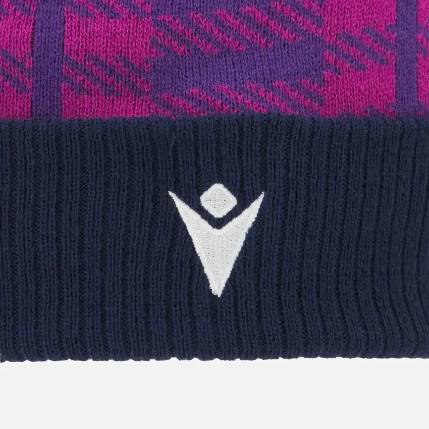 Scottish Rugby 2025/26 Marineblaue und violette Mütze mit Bommel Scottish Rugby 2025/26 Marineblaue und violette Mütze mit Bommel