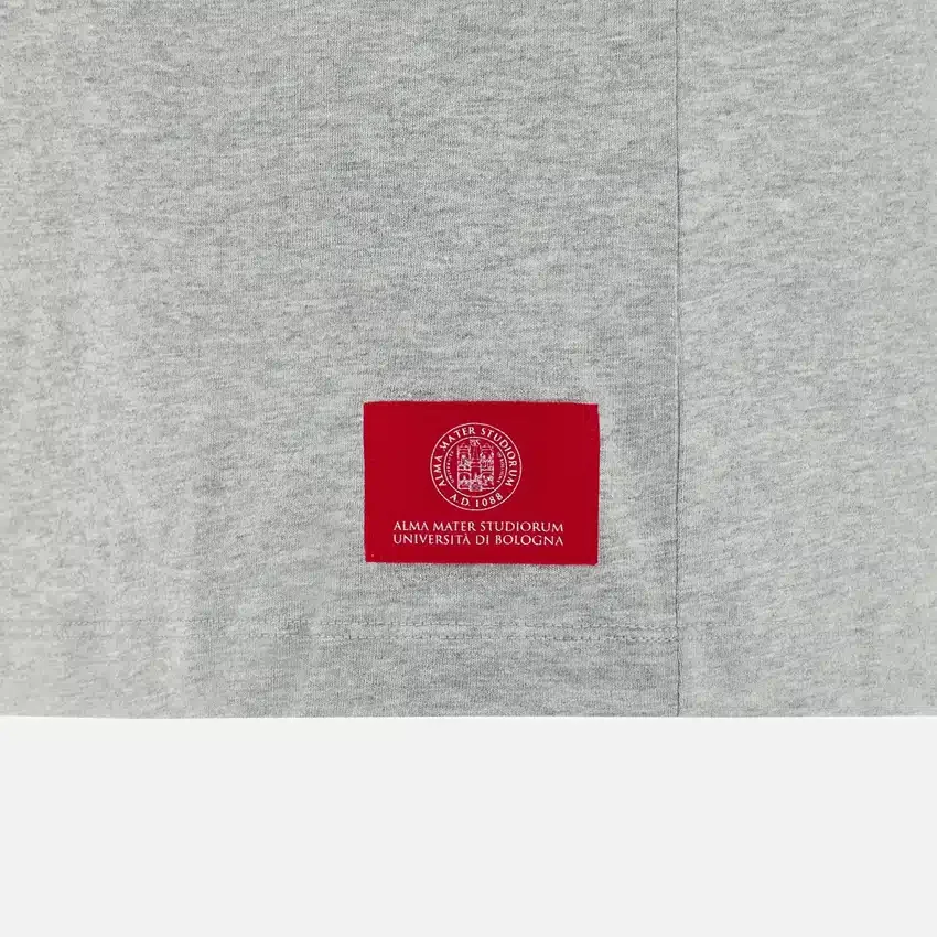 Unibo Collection Grau meliertes Baumwoll-T-Shirt für Erwachsene Unibo Collection Grau meliertes Baumwoll-T-Shirt für Erwachsene