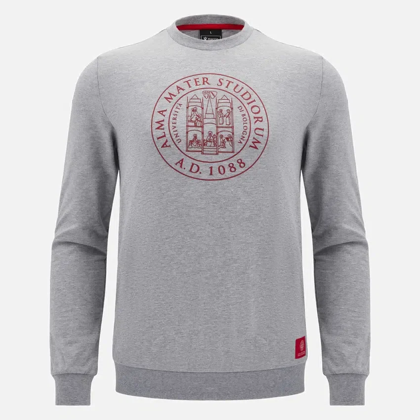 Unibo-Kollektion Grau meliert Ungebürstetes Sweatshirt mit Rundhalsausschnitt für Senioren Unibo-Kollektion Grau meliert Ungebürstetes Sweatshirt mit Rundhalsausschnitt für Senioren