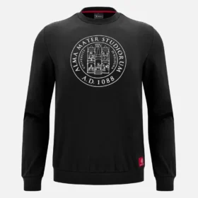 Unibo-Kollektion Schwarzes, ungebürstetes Sweatshirt mit Rundhalsausschnitt für Senioren