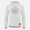 Unibo-Kollektion: Weißer Hoodie mit gebürsteter Innenseite für Senioren