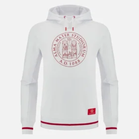 Unibo-Kollektion: Weißer Hoodie mit gebürsteter Innenseite für Senioren