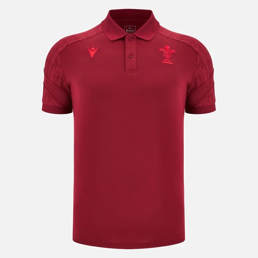 Welsh Rugby 2025/26 Deep Red Travel Poloshirts Welsh Rugby 2025/26 Deep Red Travel Poloshirts