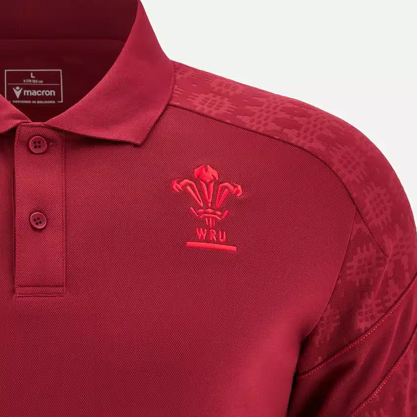 Welsh Rugby 2025/26 Deep Red Travel Poloshirts Welsh Rugby 2025/26 Deep Red Travel Poloshirts
