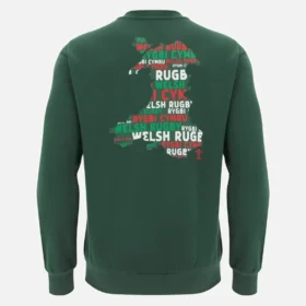 Welsh Rugby 2025/26 Grünes Fan-Sweatshirt