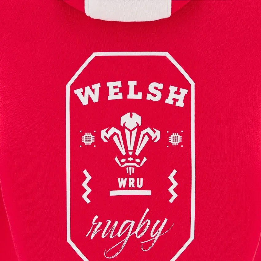 Welsh Rugby 2025/26 Roter Fan-Hoodie Welsh Rugby 2025/26 Roter Fan-Hoodie