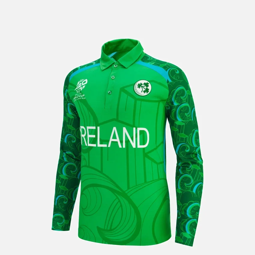Weltmeisterschaft 2026 Irland Cricket Team T-20 Junior Langarm-Hemd Weltmeisterschaft 2026 Irland Cricket Team T-20 Junior Langarm-Hemd