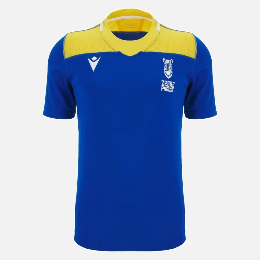 Zebre Parma 2025/26 Trainingshemd für Erwachsene, Blau Royal/Gelb Zebre Parma 2025/26 Trainingshemd für Erwachsene, Blau Royal/Gelb